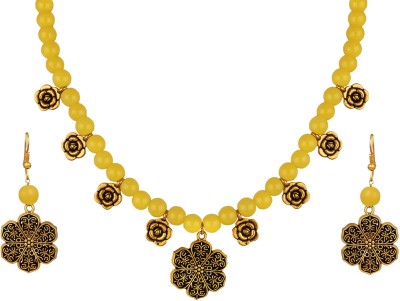 JFL - Jewellery for Less Copper Gold-plated Yellow Jewellery Set(Pack of 1)