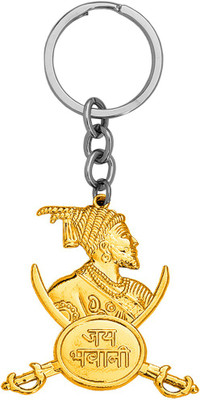 Shiv Jagdamba Double Sided Chatrapati Shivaji Maharaj Jay Bhavani Round Keyring Key Chain