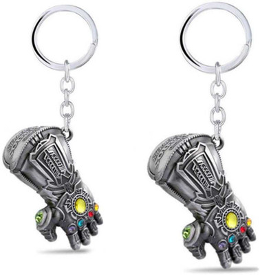 JAINSON MARTIN Combo Of Thanos Hand Silver [Set of 2] Key Chain
