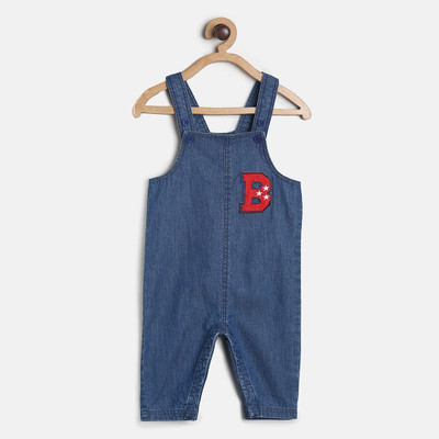 MINI KLUB Dungaree For Baby Boys Casual Solid Pure Cotton(Blue, Pack of 1)
