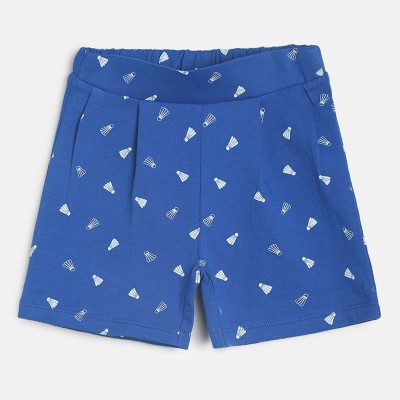 MINI KLUB Short For Girls Casual Printed Pure Cotton(Dark Blue, Pack of 1)