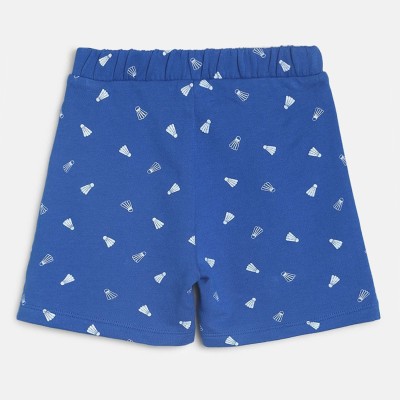 MINI KLUB Short For Boys Casual Printed Pure Cotton(Dark Blue, Pack of 1)