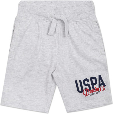 U.S. POLO ASSN. Short For Boys Casual Solid Pure Cotton(Grey, Pack of 1)