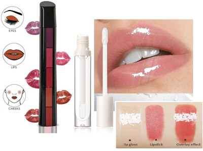 REIMICHI Highly Pigmented Super Stay & Matte Finish Lipstick With Lip Gloss(MULTI COLOR, 12 g)