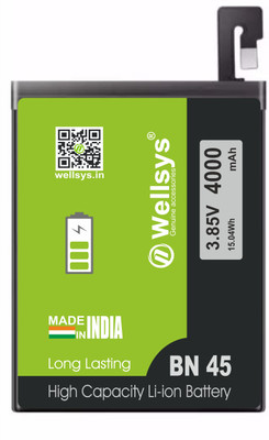 WELLSYS Mobile Battery For  Xiaomi redmi Note 5 Pro (BN45) 4000MAH