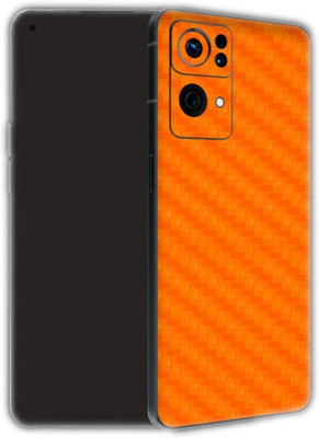Orgic India Oppo Reno 7 Pro Mobile Skin(Carbon Orange)