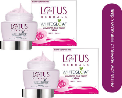 LOTUS HERBALS Whiteglow Advanced Pink Glow Creme (( Pack of 2 )) (( 35gm *2pc ))(70 ml)