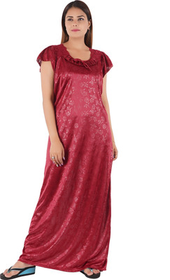 REN STAR Women Nighty(Maroon)