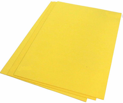 Eclet A4 100 Sheet yellow Color Paper (180-240 GSM) Double side color paper A4 150 gsm Coloured Paper(Set of 1, Yellow)