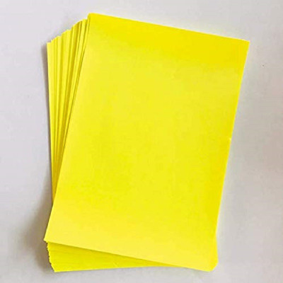 Eclet A4 20 Sheet Yellow Color Paper 180-240 GSM) paper A4 180 gsm Coloured Paper(Set of 20, yelllow)