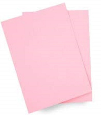 Eclet 40 pcs baby pink Color Sheets 170-220 GSM Copy Printing Papers/ double side coloured sheet A4 180 gsm Coloured Paper(Set of 1, Pink)