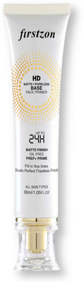 FIRSTZON HD matte finish pore blur mattifying gel base face makeup primer Primer  - 30 ml(Transparent)