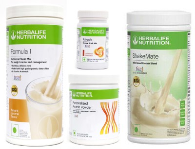 Herbalife Nutrition FORMULA-1 SHAKE BANANA CARAMEL+PROTEIN POWDER -200GM+AFRESH CINNAMON-+SHAKE MATE Protein Shake(1.25 kg, BANANA CARAMEL-500g, AFRESH -CINNAMON- 50g, PROTEIN POWDER - 200g, SHAKE MATE -500g)