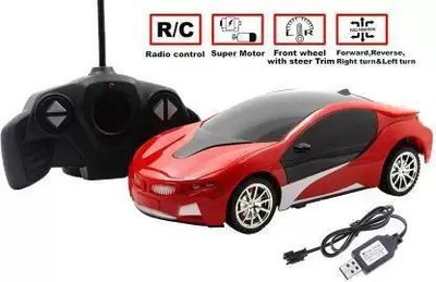 AS TRADERS Remote Control Famous car with 3D Lights Full Functions for Kids(Red)