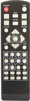 LipiWorld 2.1/5.1 CH Home Theater System Remote Compatible for  Zebronics Remote Controller(Black)