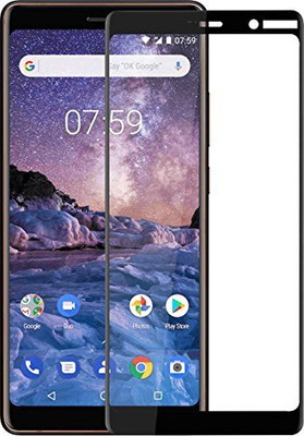 VISHZONE Edge To Edge Tempered Glass for Nokia 7 Plus(Pack of 1)