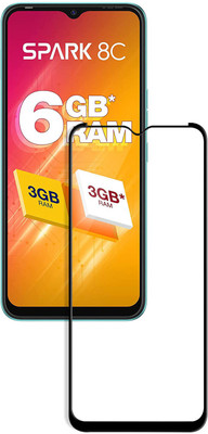 Flipkart SmartBuy Edge To Edge Tempered Glass for Tecno Spark 8C(Pack of 1)