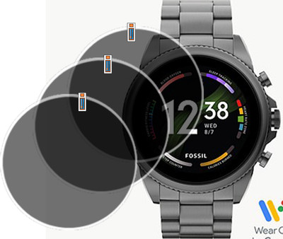 QZXCEON Screen Guard for Fossil Gen 6 SMARTWATCH SCREEN(Pack of 3)