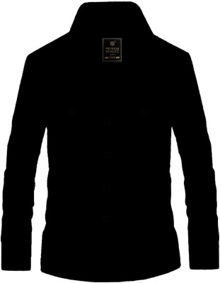 BG TEX Men Solid Casual Black Shirt