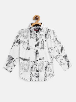 GINI & JONY Boys Printed Casual White Shirt