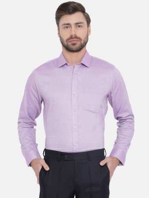 TURTLE Men Solid Formal Purple Shirt