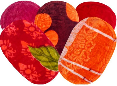 Rylie Polyester Door Mat(Multicolor, Small, Pack of 5)