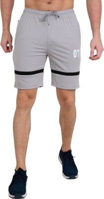 LAZYWEAR Striped Men Grey Gym Shorts, Sports Shorts, Running Shorts