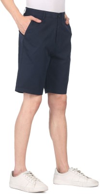 ARROW Solid Men Dark Blue Regular Shorts