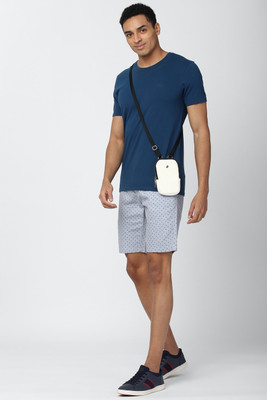 PETER ENGLAND Printed Men Blue Regular Shorts