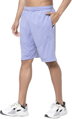 UZARUS Solid Men Blue Running Shorts