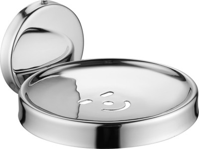 Spazio Premium Stainless Steel Smiley Soap Dish Soap Holder Soap Stand, Pack Of 1(Silver)