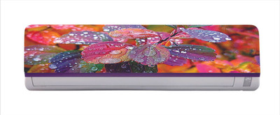 K2A Studio 91 cm decorative colorful leaves flower with 3d water dropes ac sticker Self Adhesive Sticker(Pack of 1)