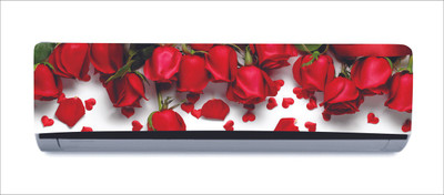 sp decals 30 cm decorative beautiful red roses with white background ac sticker Self Adhesive Sticker(Pack of 1)