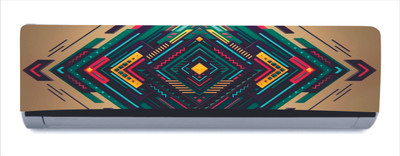 Décor Studio 30 cm abstract decorative multicolor ac sticker Self Adhesive Sticker(Pack of 1)