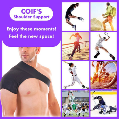 COIF Orthosis Support, Compression Sleeve, Pocket Stability Strap Dislocated Shoulder Shoulder Support(Black)