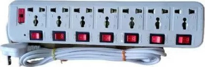 SOYEN BS TOVEX 7 PLUGH 7 SOCKET 3 METER RIV 7  Socket Extension Boards(White, 3 m)