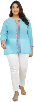 TSM Casual Solid Women Light Green Top