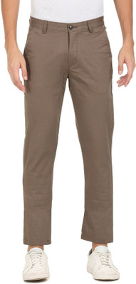 ARROW Regular Fit Men Brown Trousers