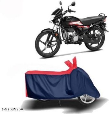 KEDIT Two Wheeler Cover for Hero(HF Deluxe BS6, Red, Blue)