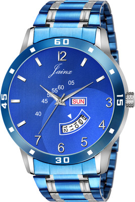 JAINX JM1171 Sports Day & Date Function Blue Chain Analog Watch  - For Men