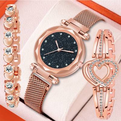 Rose gold magnetic watch shop