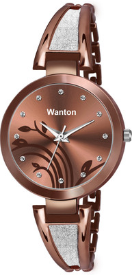 WANTON Brown shiney strap with attractive eye catchy dial design new fashion watch Analog Watch  - For Girls