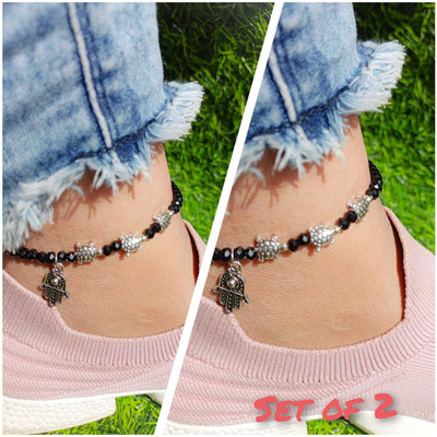 MS ENTERPRISE Brass Anklet(Pack of 2)