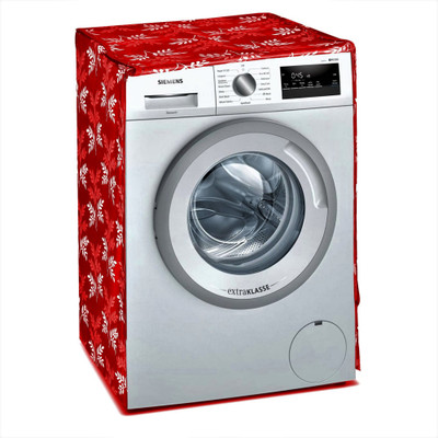 Groki Front Loading Washing Machine  Cover(Width: 58 cm, Red)