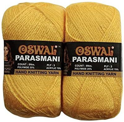 JEFFY Oswal parasmani Wool Hand Knitting Soft Fingering 400 Gram Shade no-68