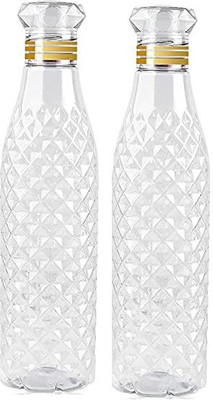 Prachi 1000 ml Plastic Bottle(Pack of 2, Clear)