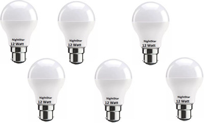 Nightstar 12 W Basic Round B22 D LED Bulb(White, Pack of 6)