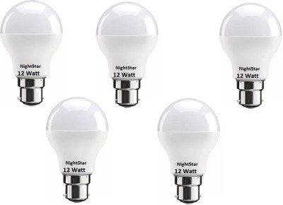 Nightstar 5 W Basic Round B22 D LED Bulb(White, Pack of 5)