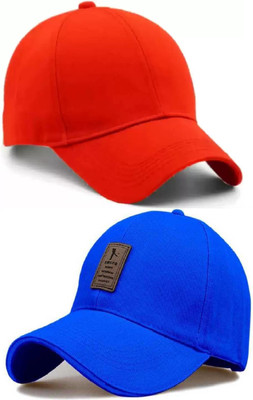 YES TAG Solid, Printed, Solid Sports/Regular Cap Cap(Pack of 2)