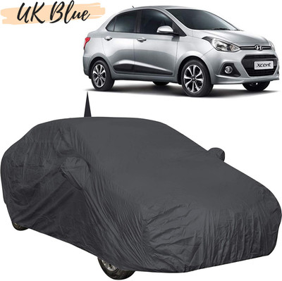UK Blue Car Cover For Hyundai Xcent (With Mirror Pockets)(Grey, For 2014, 2015, 2016, 2017, 2018, 2019, 2020 Models)